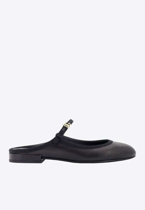 Vally Nappa Leather Flat Mules