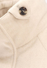 High-Neck Zip-Up Cashmere Jacket