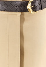 Belted Wrap Midi Skirt