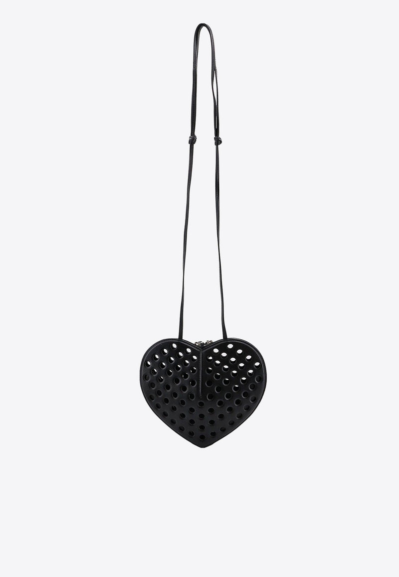 Le Cœur Perforated Nappa Leather Crossbody Bag