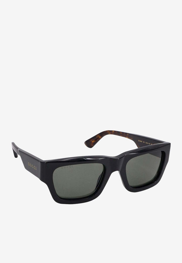 Rectangular Logo Sunglasses