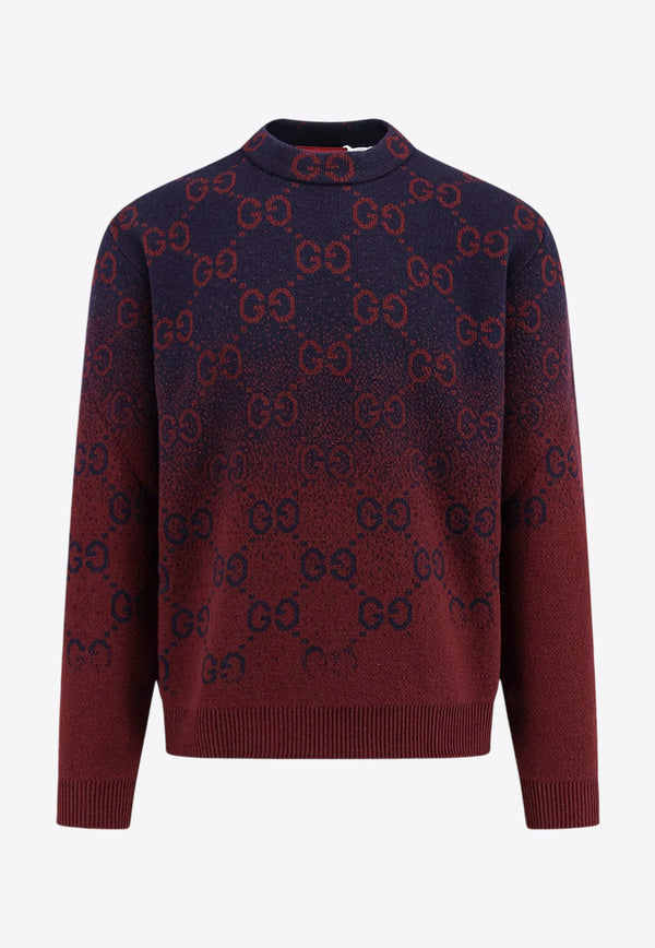 GG Jacquard Wool Ombre Sweater