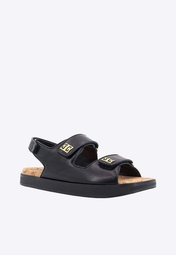 4G Logo Leather Sandals