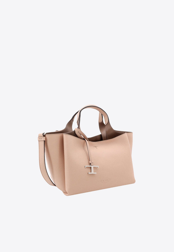 Mini T Timeless Tote Bag in Grained Leather