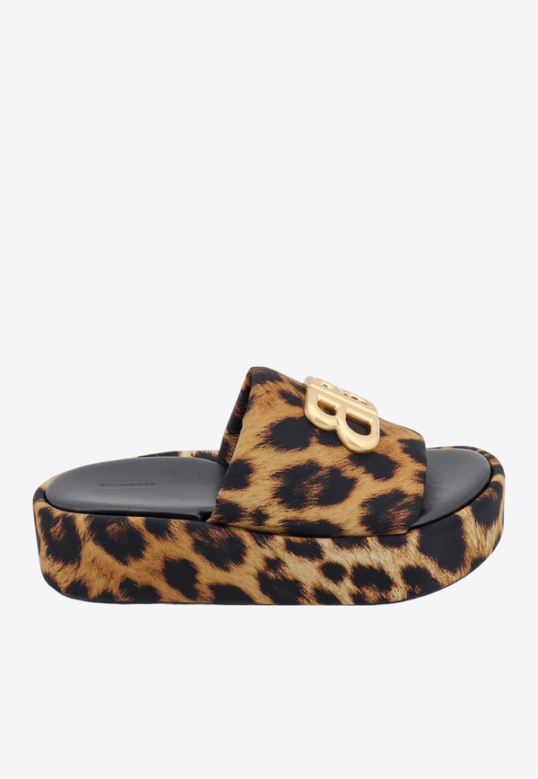 Rise Leopard Print BB Flatform Sandals