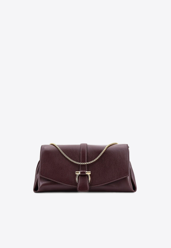 Medium Gancini Calf Leather Crossbody Bag