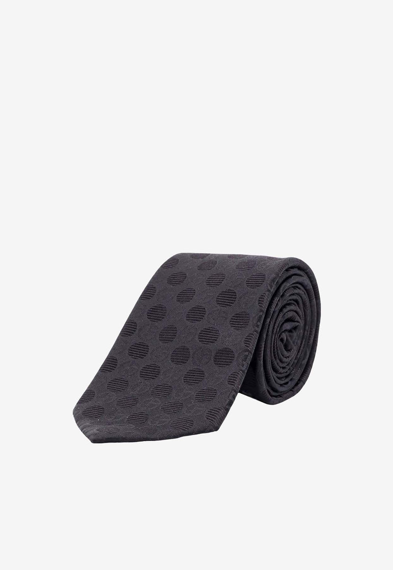 Logo Jacquard Silk Tie