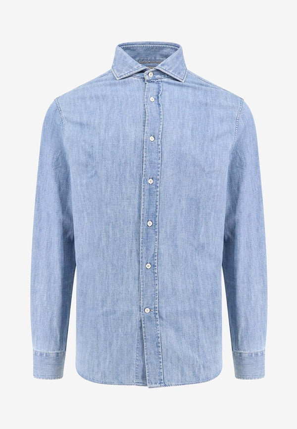 Essential Long-Sleeved Denim Shirt