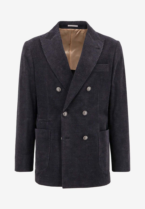 Corduroy Double-Breasted Blazer