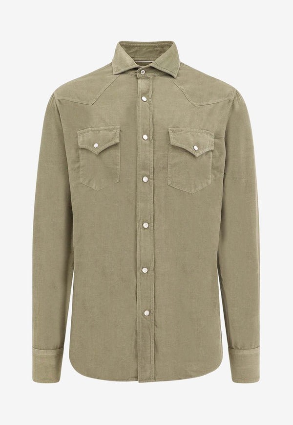 Corduroy Long-Sleeved Shirt