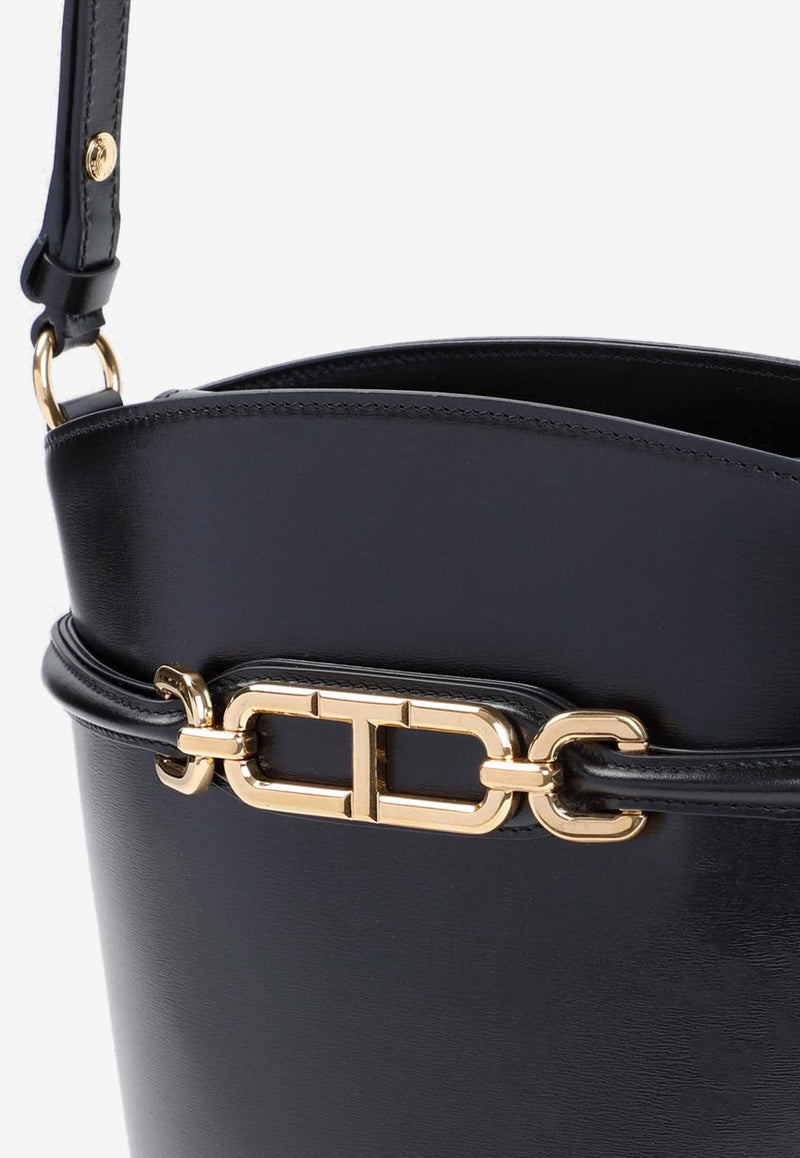 Medium Leather Bucket Bag