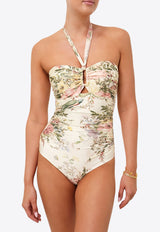 Waverly Wide Link Floral Print One-Piece Swimsuit