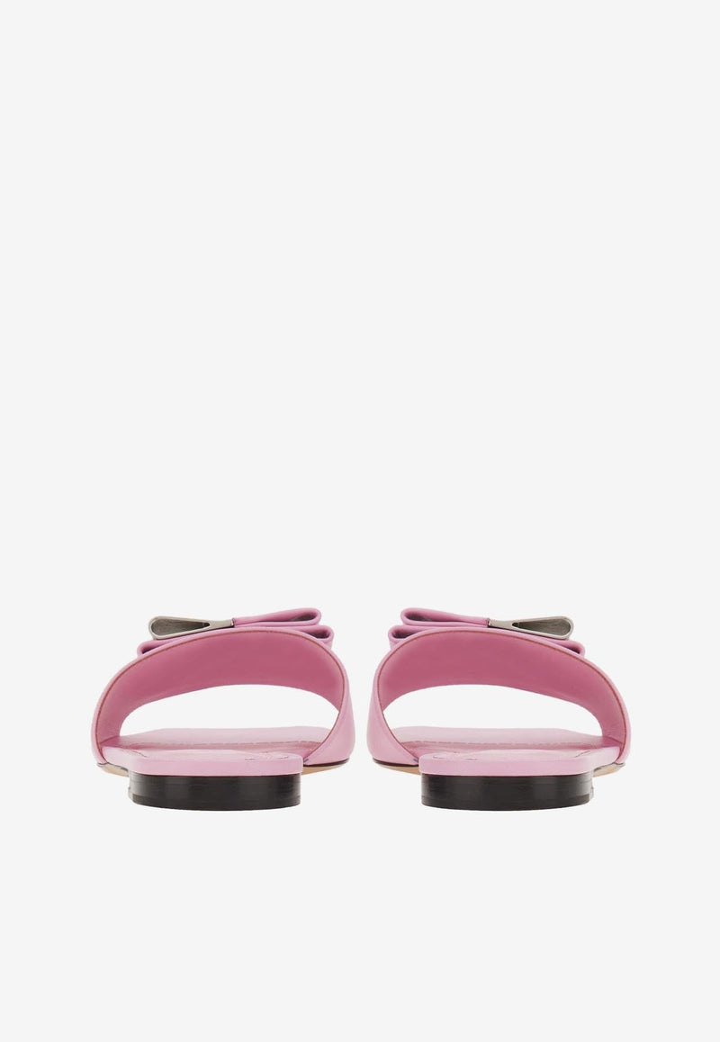 Lyana Double-Bow Flat Sandals