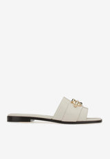 Priscilla Gancini-Plaque Flat Sandals