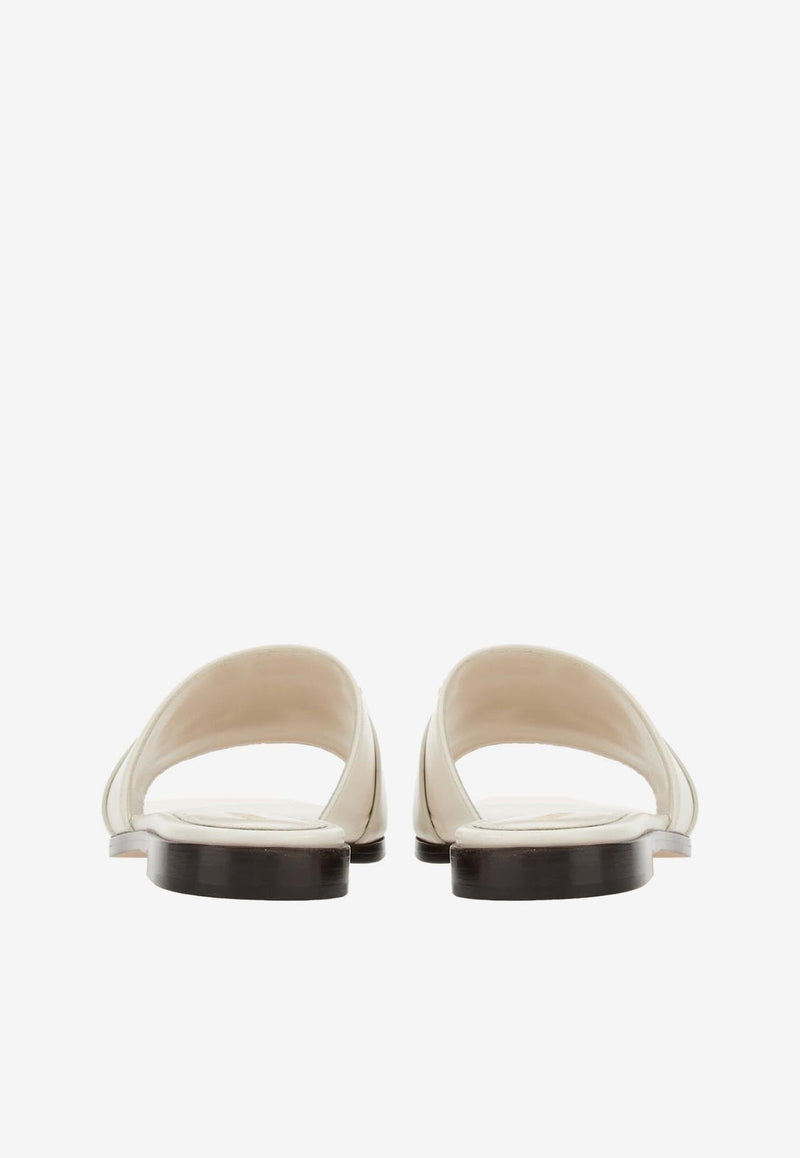 Priscilla Gancini-Plaque Flat Sandals