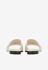 Priscilla Gancini-Plaque Flat Sandals