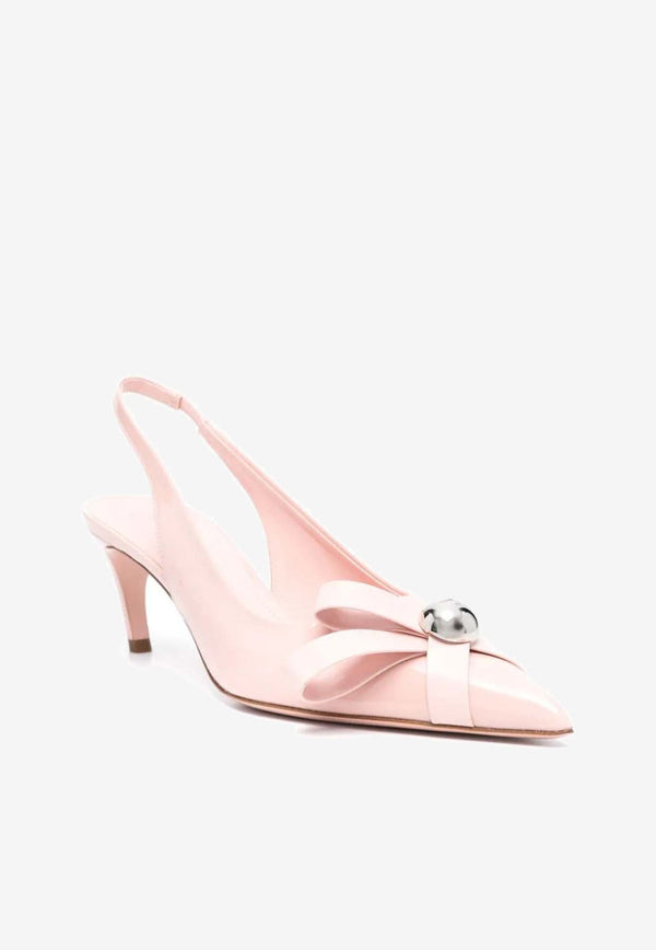 Brilda 55 Bow-Applique Slingback Pumps