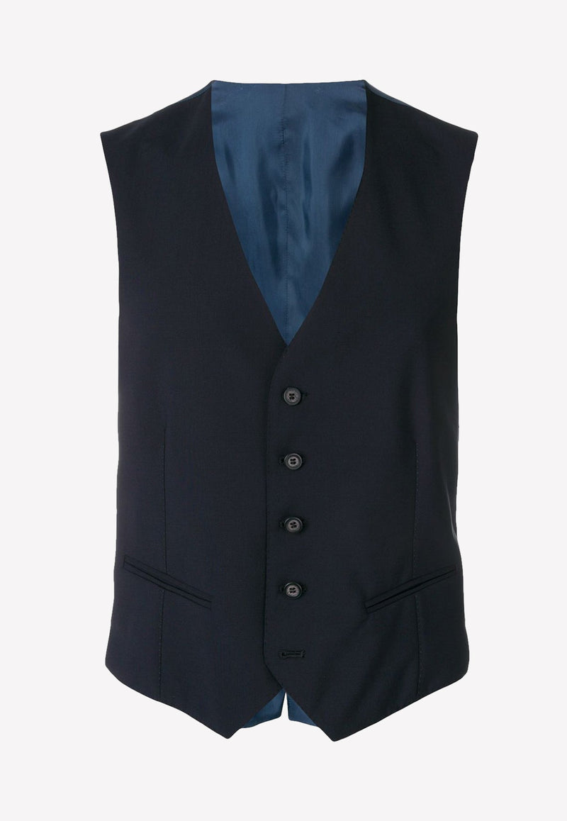 Single-Breasted Wool Vest