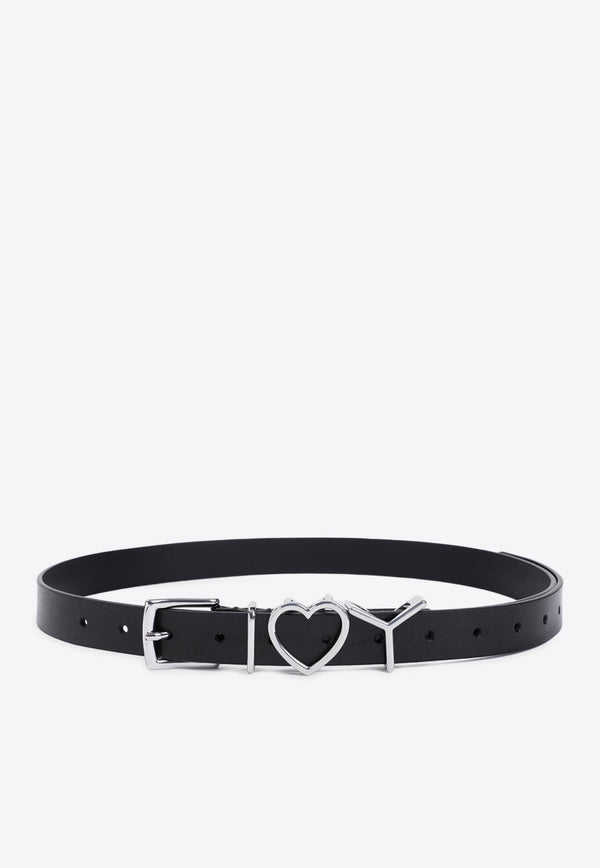 Heart Logo Leather Belt