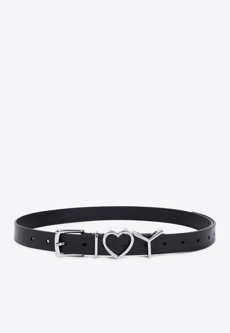 Heart Logo Leather Belt