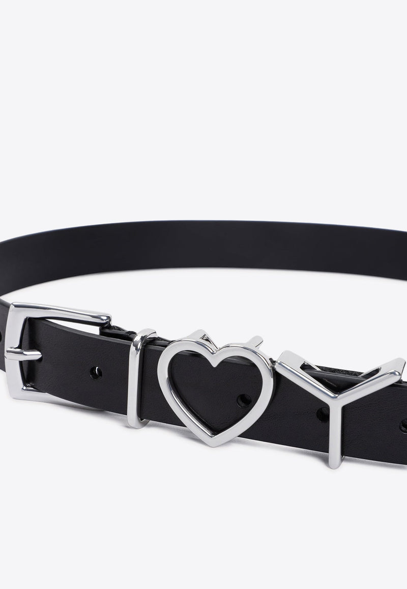 Heart Logo Leather Belt