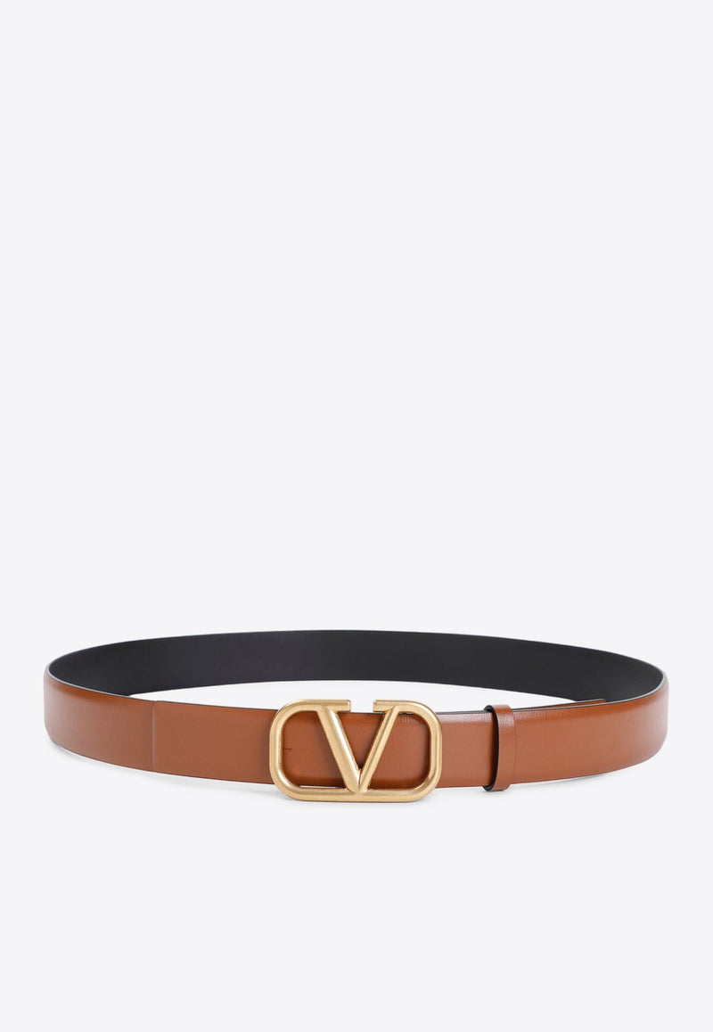 VLogo Leather Belt