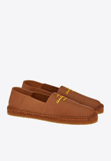 Gus Logo Leather Espadrilles