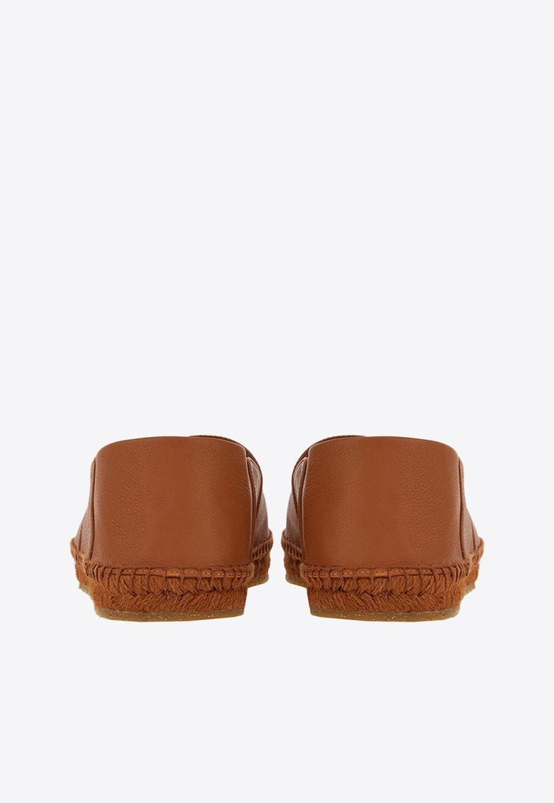 Gus Logo Leather Espadrilles