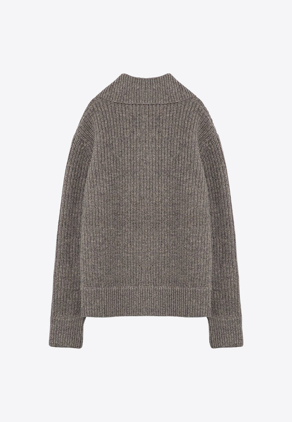 Buttoned Wool Sweater