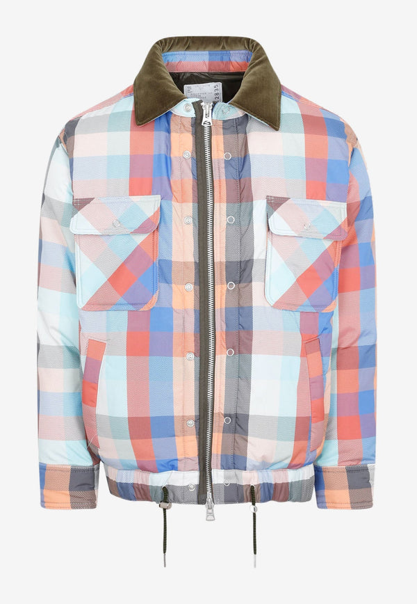 Checked Padded Bomber Jacket