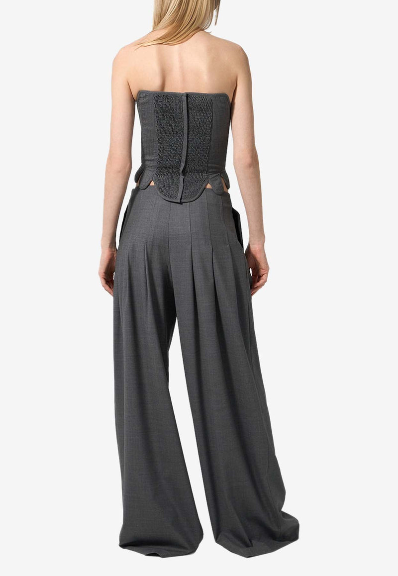 Wide-Leg Wool Pants