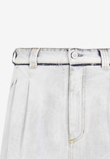 Shadow-Effect Straight-Leg Jeans