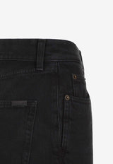 Logo-Plate Straight-Leg Jeans