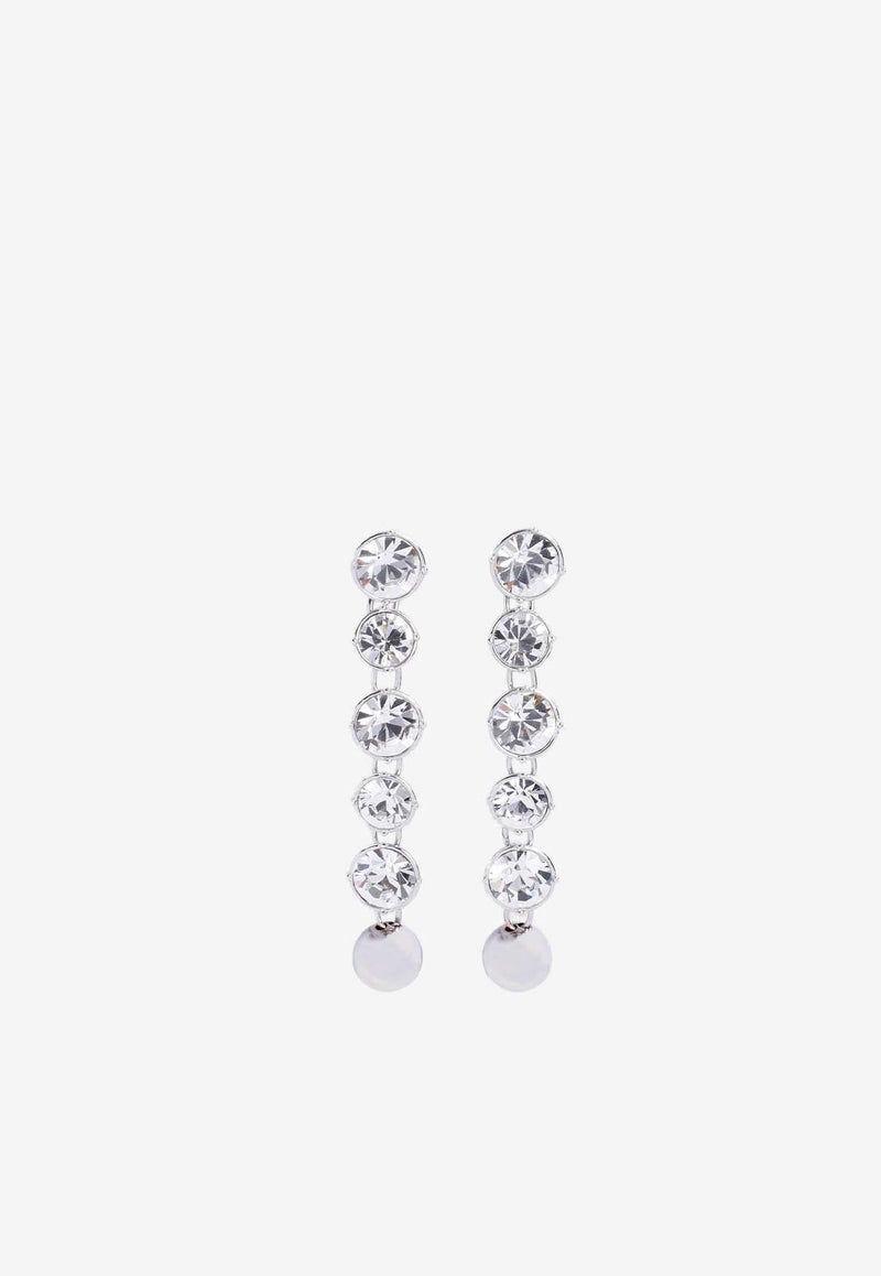 Crystal-Embellished Drop Earrings