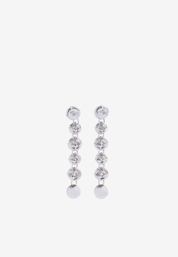 Crystal-Embellished Drop Earrings