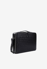 Getaway Intrecciato Leather Slim Briefcase