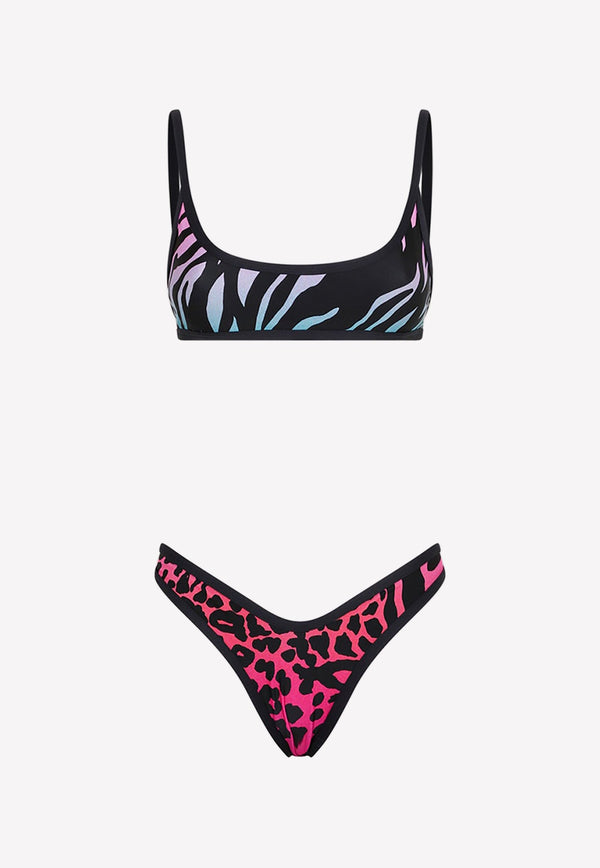 Gradient Animal Print Bikini