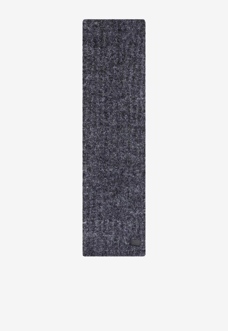 Logo-Label Wool Mohair Scarf