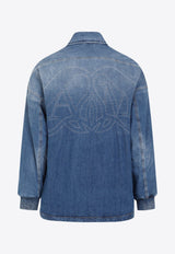 Logo Embroidered Denim Shirt