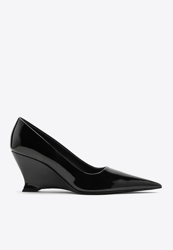 85 Patent Leather Wedge Pumps