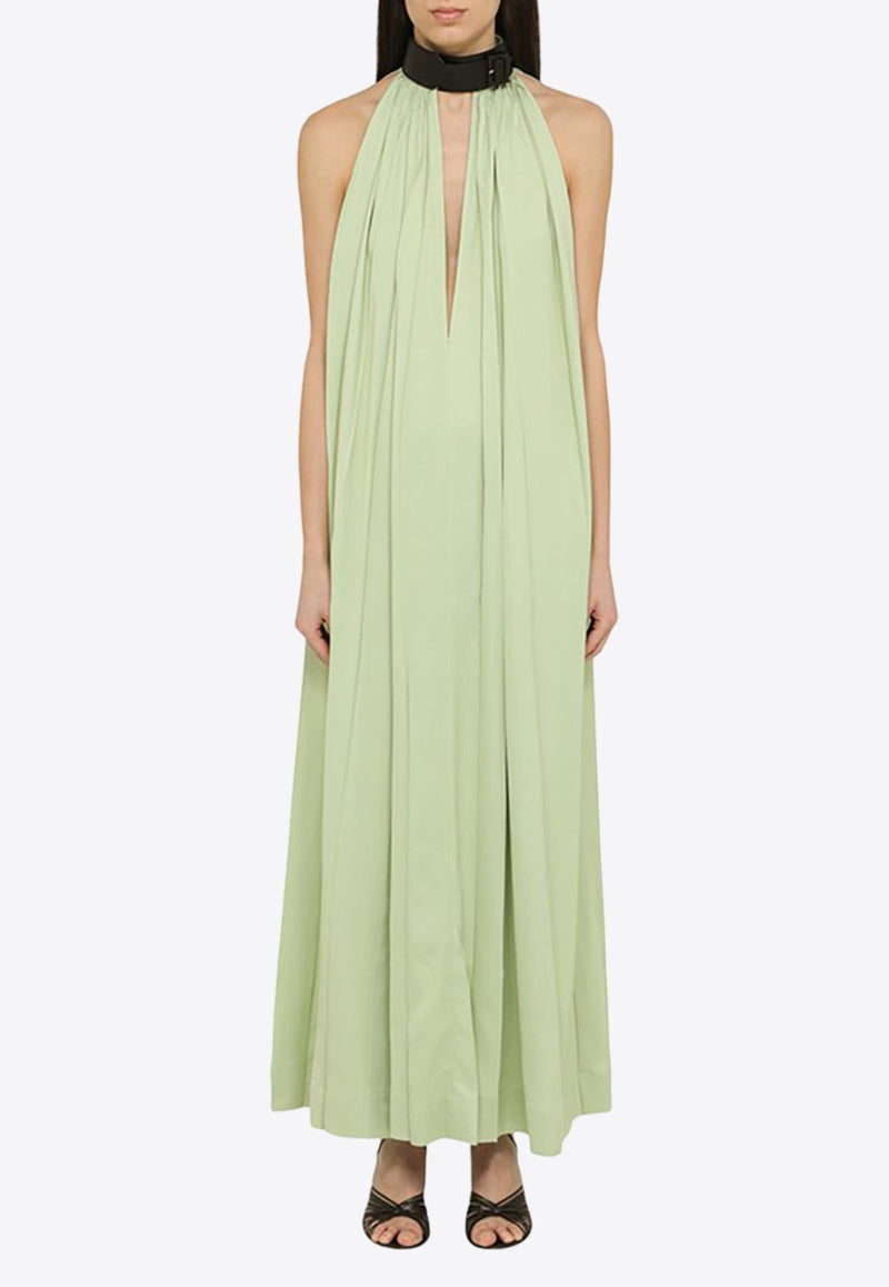 Contrasting Collar Maxi Dress