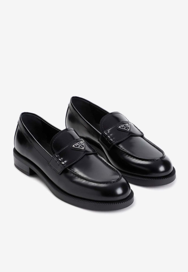 Logo Leather Loafers