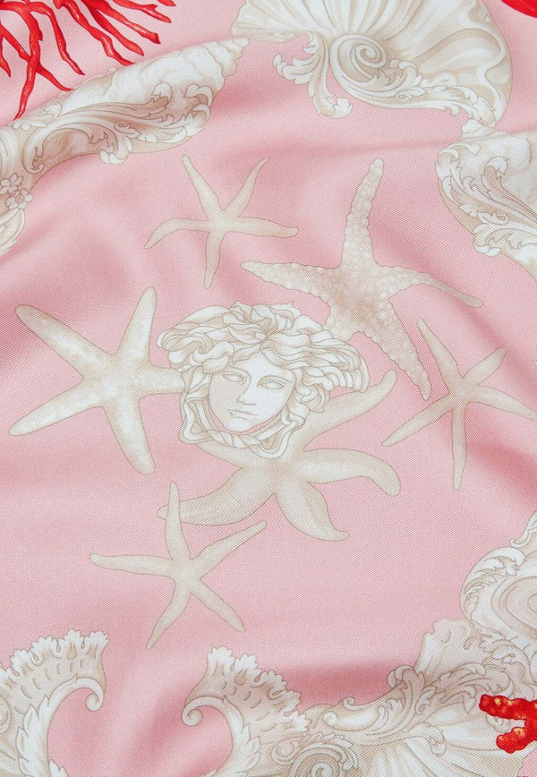 Barocco Sea Print Silk Scarf