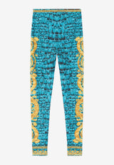 Baroccodile Print High-Waist Leggings