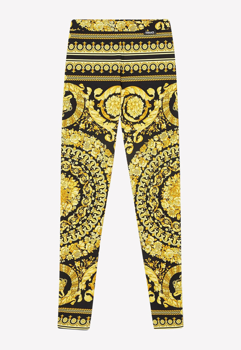 All-Over Barocco Print Leggings