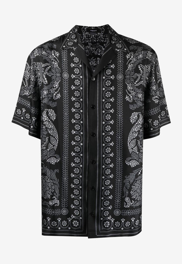 Barocco Silk Short-Sleeved Shirt