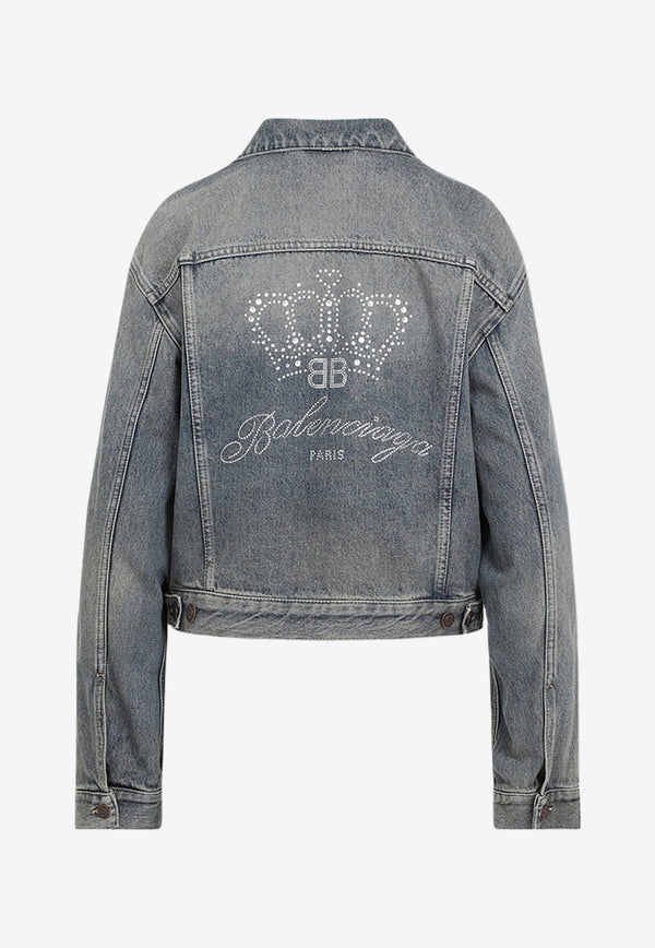 Crystal Logo Denim Jacket