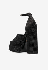 Aevitas 140 Medusa Crystal-Embellished Platform Sandals