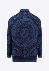 Barocco Print Long-Sleeved Silk Shirt