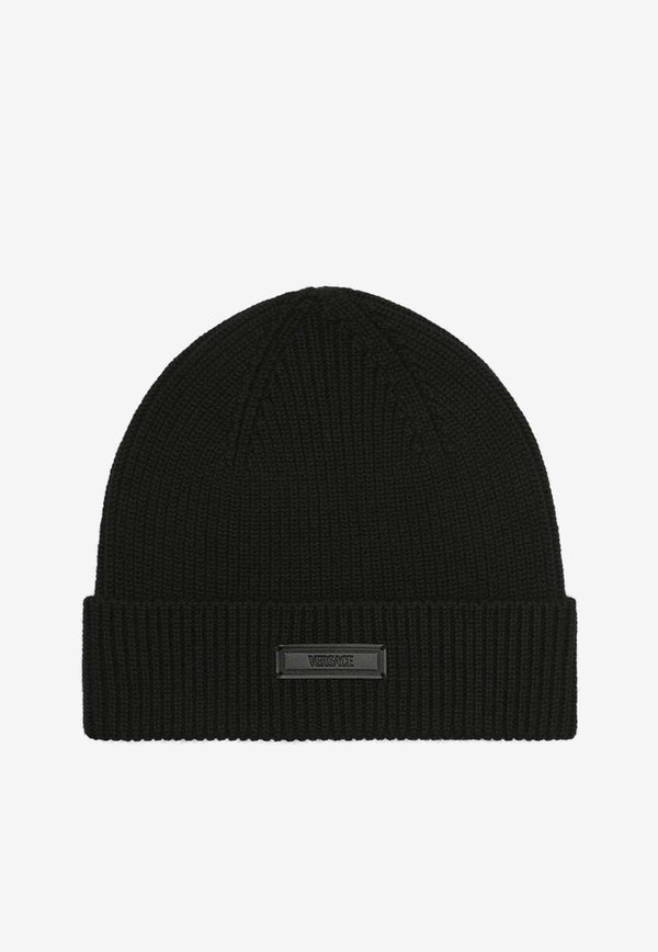 Logo Tag Wool Knit Beanie